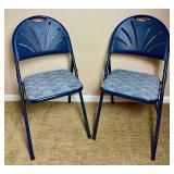 Set of 4 Samsonite Folding Chairs and 34" Square Folding Table