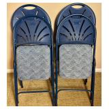 Set of 4 Samsonite Folding Chairs and 34" Square Folding Table