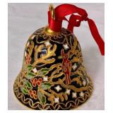 Vintage Cloisonne Enamel Bell Ornaments and Display