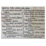 Antique Dual Sided Commune Apostolorum Gregorian Chant Music Sheets  (Rescued after WWI from Northern France)  - 12" W x 17.5" H 