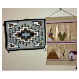 Pair of Loomed Wall Hangings - Peruvian and Native American