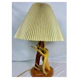 Antler and Log Lamp Handcrafted by Sonny