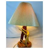 Antler and Log Lamp Handcrafted by Sonny