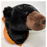 Black Bear Plush Animal Wall Mount 14.5"W x 20"H x 20.5" D