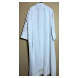 Set of 2 Long White Albs with Braided Belt & Crucifix - Gaspard & Co. One Medium and One XL