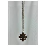 Set of 2 Long White Albs with Braided Belt & Crucifix - Gaspard & Co. One Medium and One XL