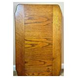 Norwegian Antique Adjustable Chair Table -Good original condition with significant green velvet fabric fading