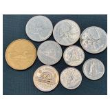 Large Collection of International Coins and Currency