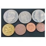 Large Collection of International Coins and Currency