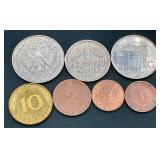 Large Collection of International Coins and Currency