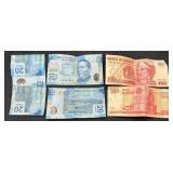 Large Collection of International Coins and Currency