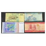 Large Collection of International Coins and Currency