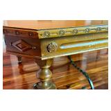 Antique Expandable Dining Table with 6 Dining Chairs