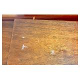 Antique Expandable Dining Table with 6 Dining Chairs