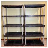 Set of 4 Plastic Shelving Units