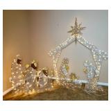 Lighted Nativity Set with Manager, Jesus, Mary, Joseph and Wise Man