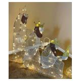 Lighted Nativity Set with Manager, Jesus, Mary, Joseph and Wise Man