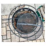 Bear Themed Firepit 36" Round with Cover, Screen and Wood