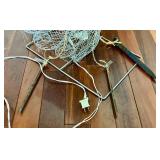 48" Silver Sisal Angel Novelty Sculpture with White Lights