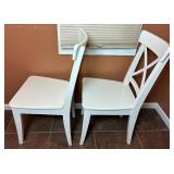 Ikea Ingatorp White Drop Leaf Table with 4 Matching Ingolf Chairs
