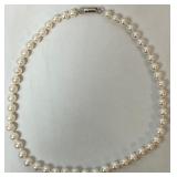 Pearl Necklace and Earring Set - 18", Magnetic Clasp