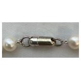Pearl Necklace and Earring Set - 18", Magnetic Clasp