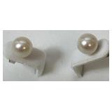 Pearl Necklace and Earring Set - 18", Magnetic Clasp
