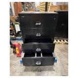 Lot of Two Fire Proof Cabinets (572460) No Keys, Some Drawers Don