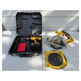 DEWALT 18V Cordless Drill and Circular Saw Set with Accessories