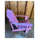 Pair of Pink and Blue Wooden Adirondack Chairs