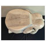 Hand-Carved Wooden Elephant Figurine