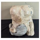 Hand-Carved Wooden Elephant Figurine