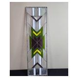 Decorative Stained Glass Panel with Geometric Design