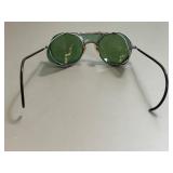 Antique Green Lens Welding Safety Goggles
