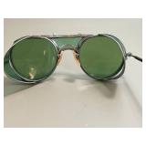 Antique Green Lens Welding Safety Goggles