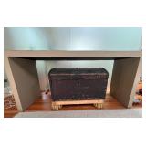 Modern Console Table - Wooden Chest Under Table NOT Included