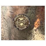 Antique Peerage Brass Planter with Lion Head Handles and Decorative Sticks