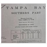 Framed Nautical Map of Tampa Bay Southern Part
