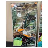 Beautiful!! Pair of Handcrafted Stained Glass Panels with Nature Motif