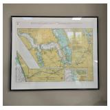 Framed Nautical Chart of Okeechobee Waterway