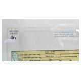 Framed Nautical Chart of Okeechobee Waterway