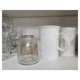 Assorted Glass and Ceramic Mug Collection