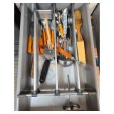 Varied Kitchen Utensil Set with Orange Handles