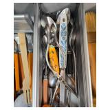 Varied Kitchen Utensil Set with Orange Handles