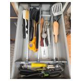 Drawer Organizer with Assorted Kitchen Utensils and Tools