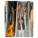 Drawer Organizer with Assorted Kitchen Utensils and Tools