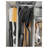 Drawer Organizer with Assorted Kitchen Utensils and Tools