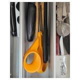 Drawer Organizer with Assorted Kitchen Utensils and Tools