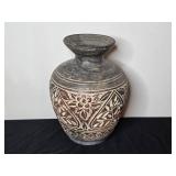 Set of 2 Decorative Clay and Ceramic Vases