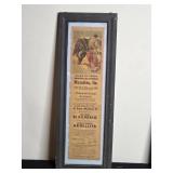 Framed Vintage Poster and Lake Minnetonka Copper tone Map